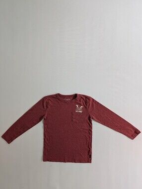 J. Crew Factory Kids Long-Sleeve Pocket Tee With Santa Graphic - XS (4-5)